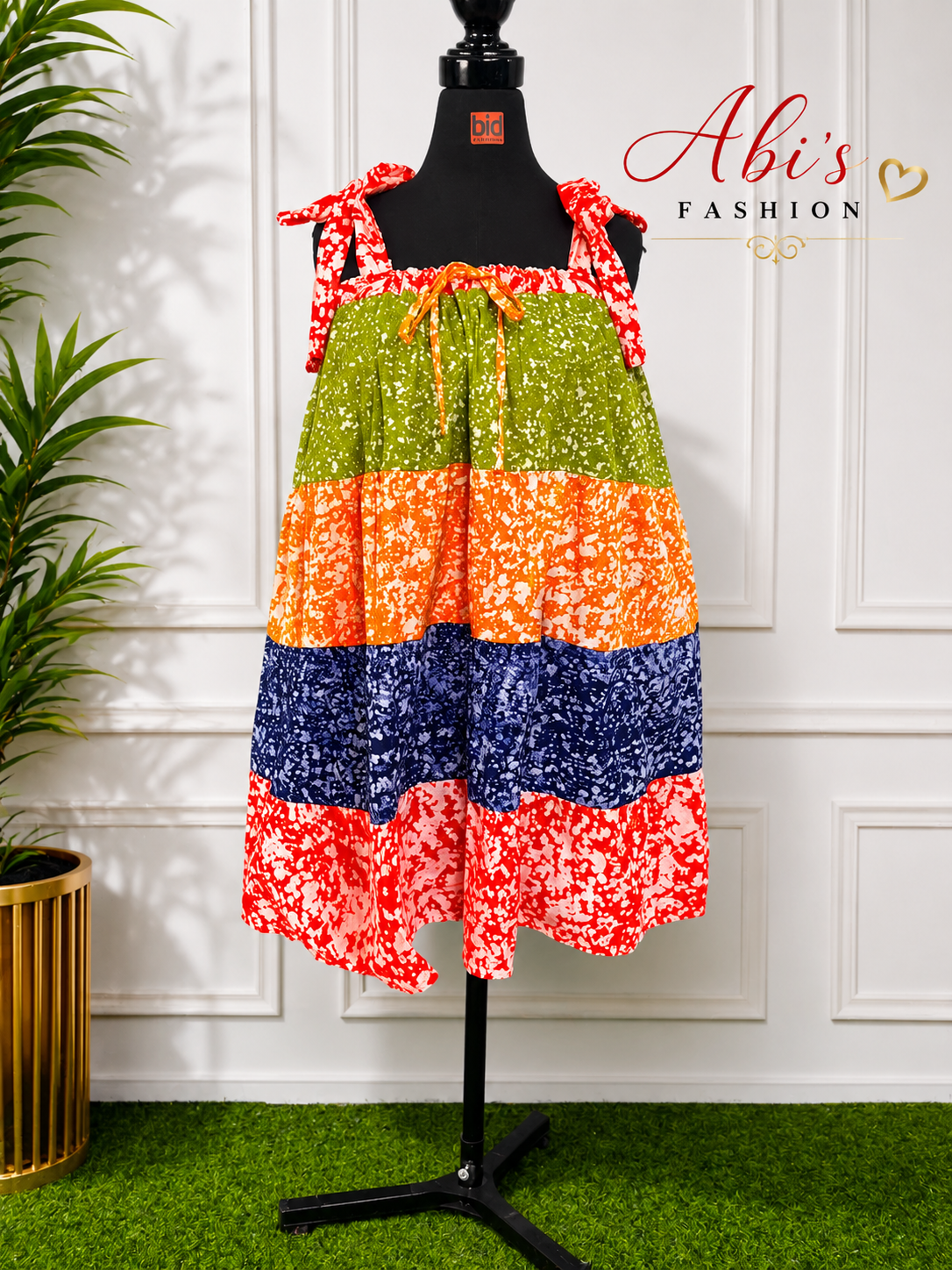 Vibrant Multicolor Tiered Summer Dress
