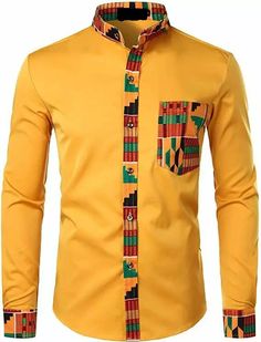 Gold African Men Shirt