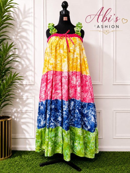 Sunshine Bloom Tiered Maxi Dress